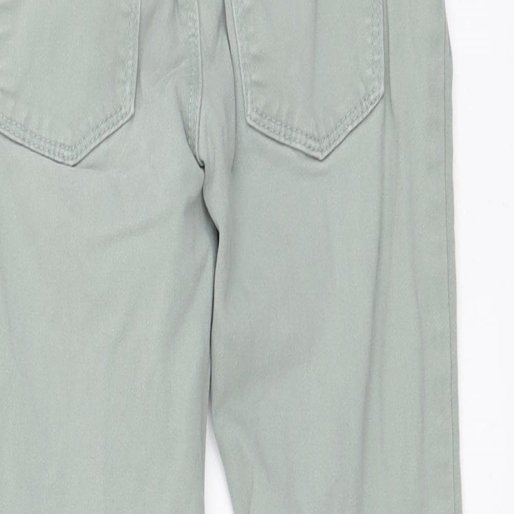 Primark Girls Green Cotton Jegging Jeans Size 6-7 Years Regular Button