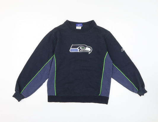 Reebok Boys Blue Cotton Pullover Sweatshirt Size M Pullover - Eagle, NFL