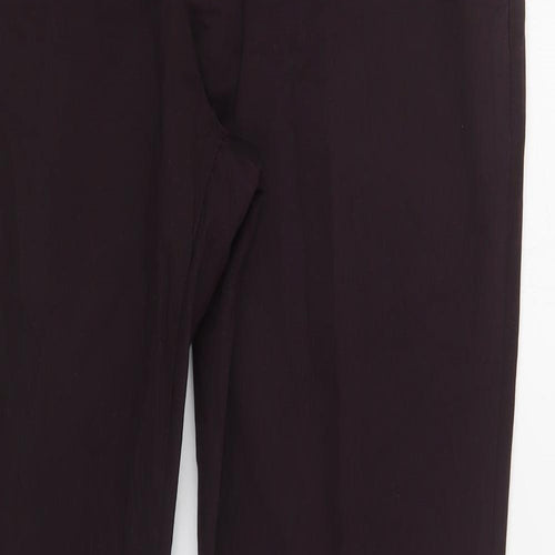 Marks and Spencer Mens Purple Cotton Chino Trousers Size 30 in L31 in Regular Button