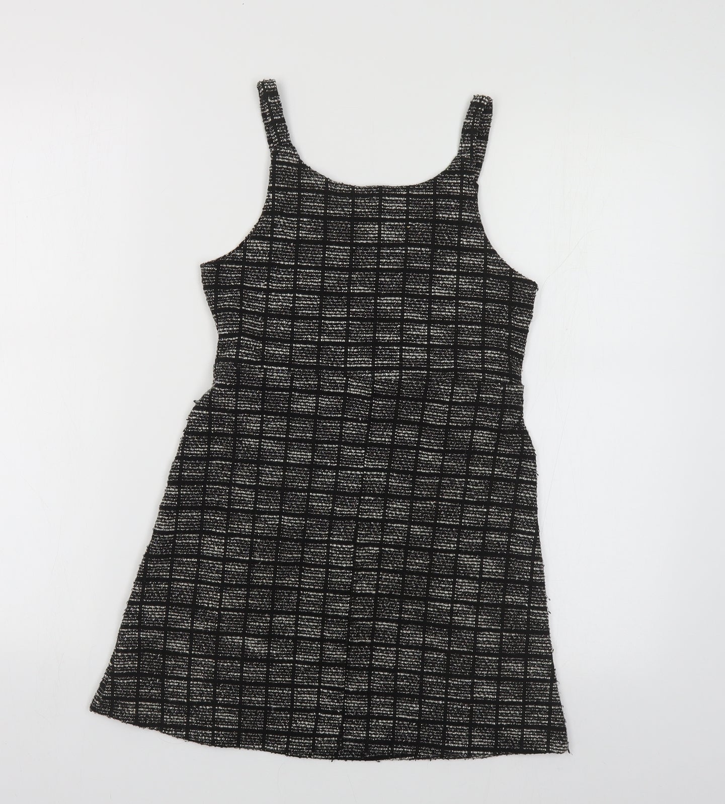 Primark Girls Grey Polyester Tank Dress Size 9-10 Years Scoop Neck Pullover