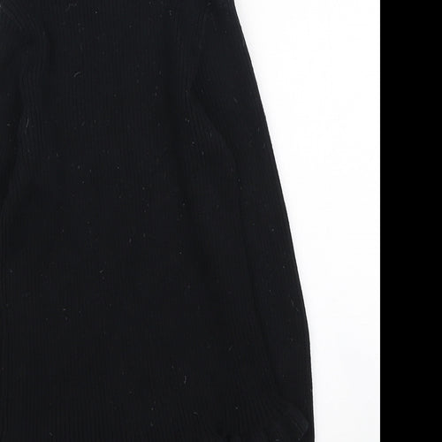 Matalan Girls Black Roll Neck Cotton Pullover Jumper Size 8 Years Pullover