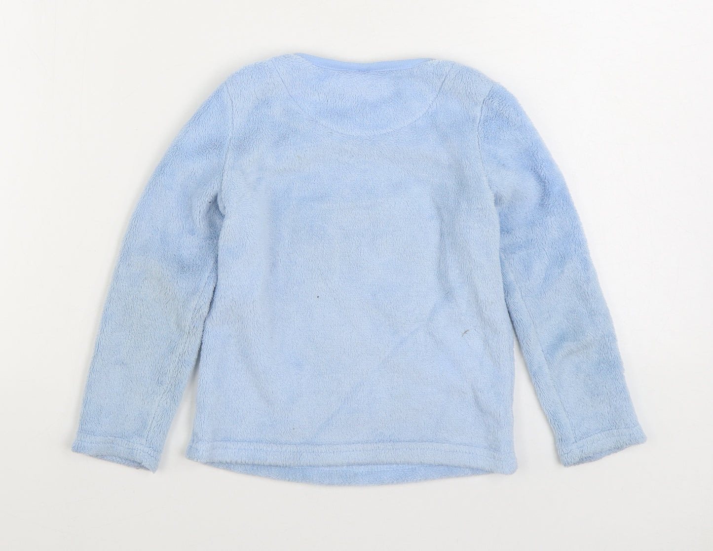 Primark Girls Blue Solid Cotton Top Pyjama Top Size 5-6 Years Pullover - Frozen Elsa