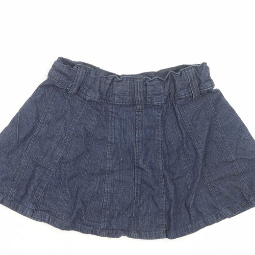 Cherokee Girls Blue Cotton A-Line Skirt Size 8-9 Years Regular Button