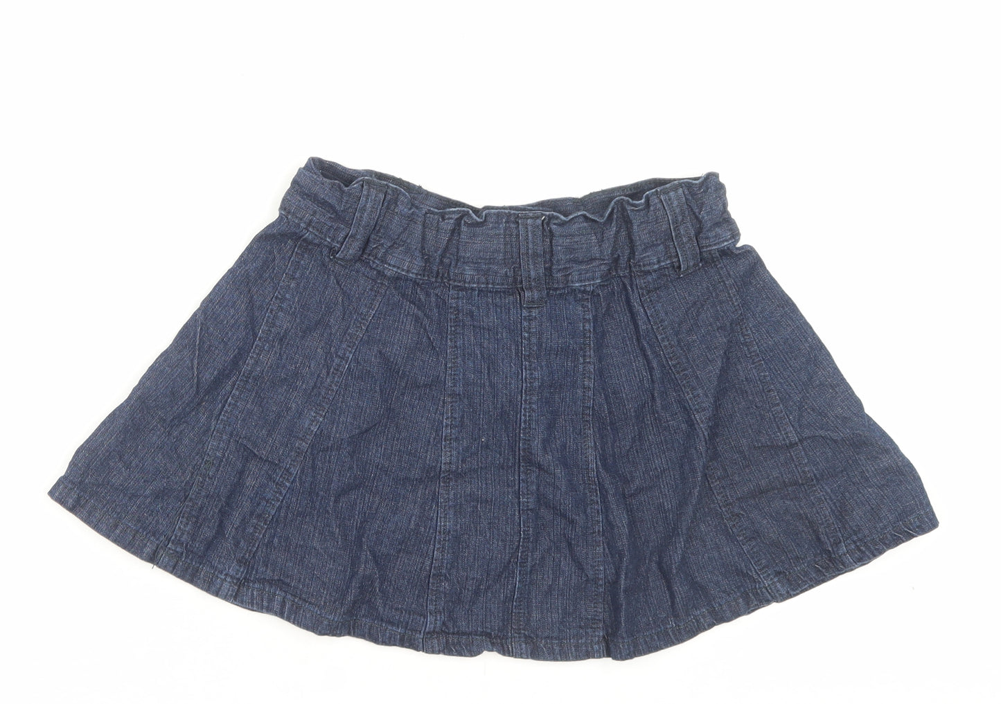 Cherokee Girls Blue Cotton A-Line Skirt Size 8-9 Years Regular Button