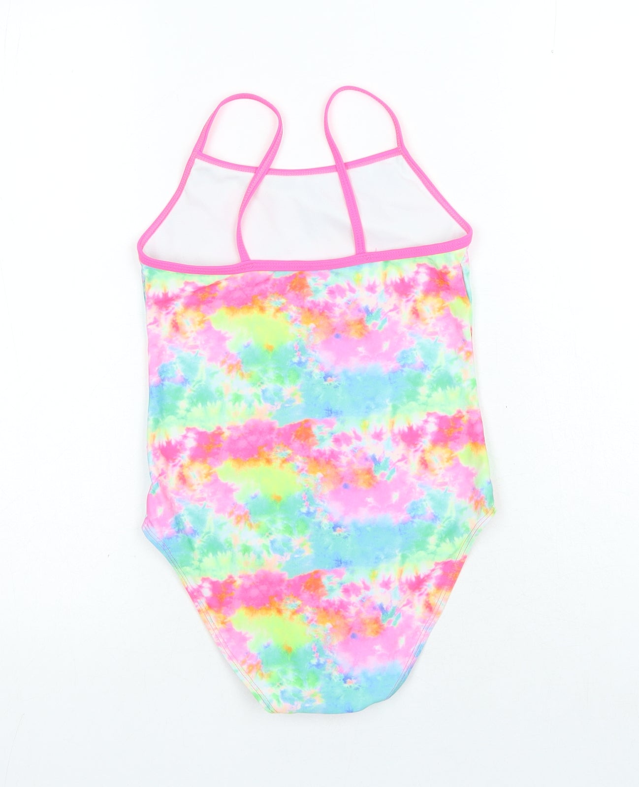 Dunnes Stores Girls Multicoloured Tie Dye Polyester Playsuit One-Piece Size 10-11 Years - Swimwear