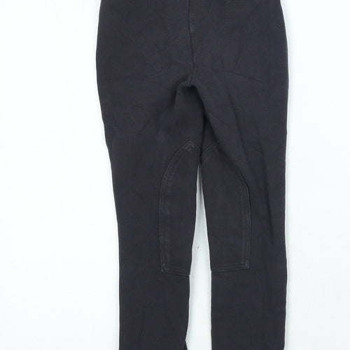 Saxon Girls Grey Cotton Jegging Trousers Size S Regular Zip