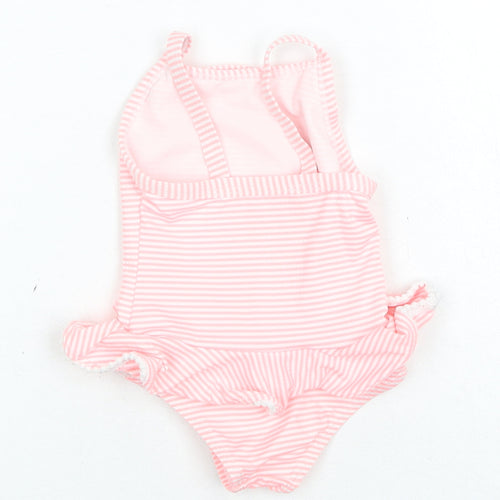 Primark Girls Pink Striped Polyester Babygrow One-Piece Size 6-9 Months - Swimwear