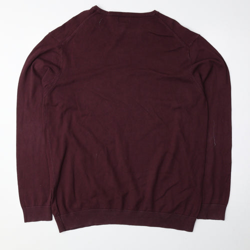 NEXT Mens Red Cotton Pullover Sweatshirt Size L