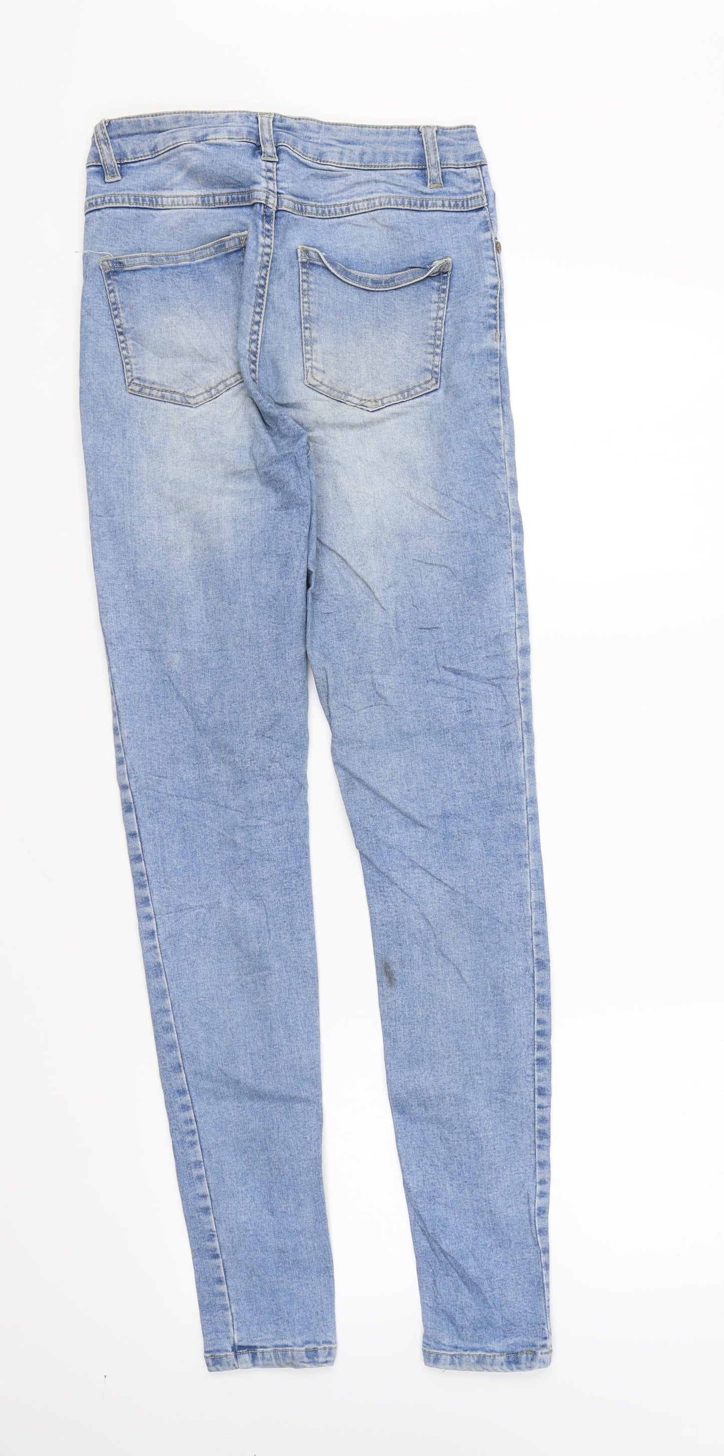 Dotti Womens Blue Cotton Skinny Jeans Size 8 L29 in Regular Zip