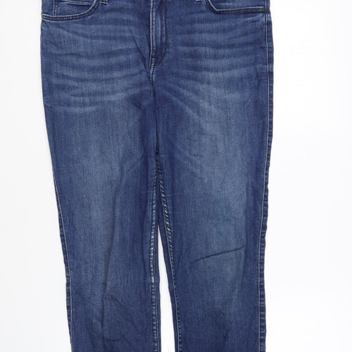 Lee Womens Blue Cotton Skinny Jeans Size 34 in L28 in Regular Zip