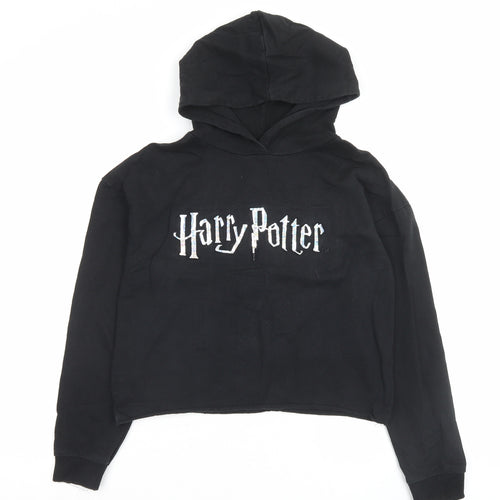 Primark Girls Black Cotton Pullover Hoodie Size 12-13 Years Pullover - Harry Potter