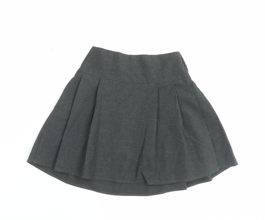 George Girls Black Polyester A-Line Skirt Size 7-8 Years Regular Pull On