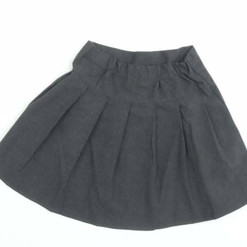 George Girls Black Polyester A-Line Skirt Size 7-8 Years Regular Pull On