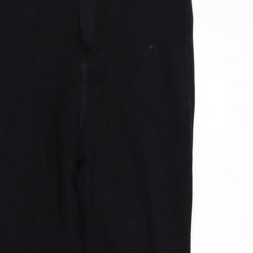 DECATHLON Girls Black Cotton Jegging Trousers Size 14 Years Regular Hook & Eye - Jodhpurs