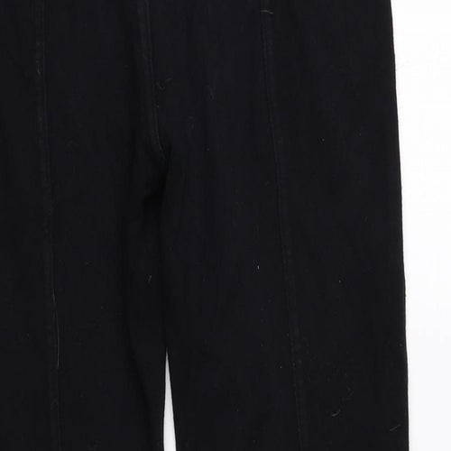 DECATHLON Girls Black Cotton Jegging Trousers Size 14 Years Regular Hook & Eye - Jodhpurs