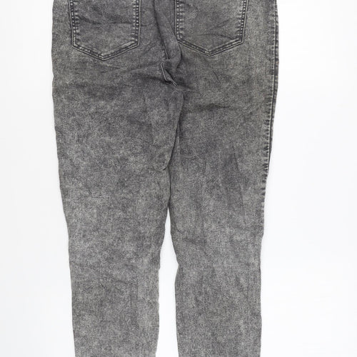 Papaya Womens Grey Cotton Jegging Leggings Size 10 L26 in - Acid Wash