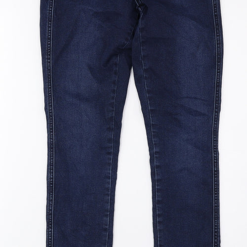 New Look Girls Blue Cotton Skinny Jeans Size 13 Years Regular Zip