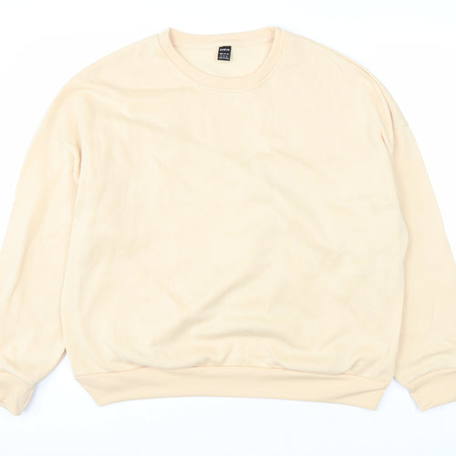 SheIn Mens Yellow Cotton Pullover Sweatshirt Size XL