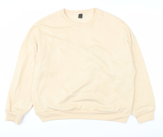 SheIn Mens Yellow Cotton Pullover Sweatshirt Size XL