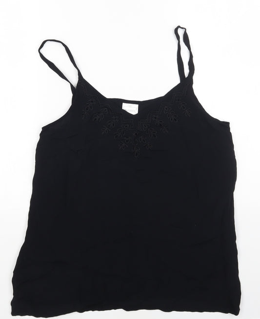 Classics Womens Black Polyester Camisole Blouse Size 18 Scoop Neck