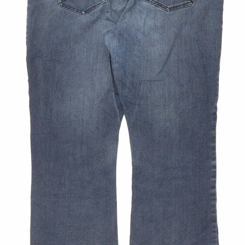Reitmans Womens Blue Cotton Bootcut Jeans Size 38 in L29.5 in Regular Zip