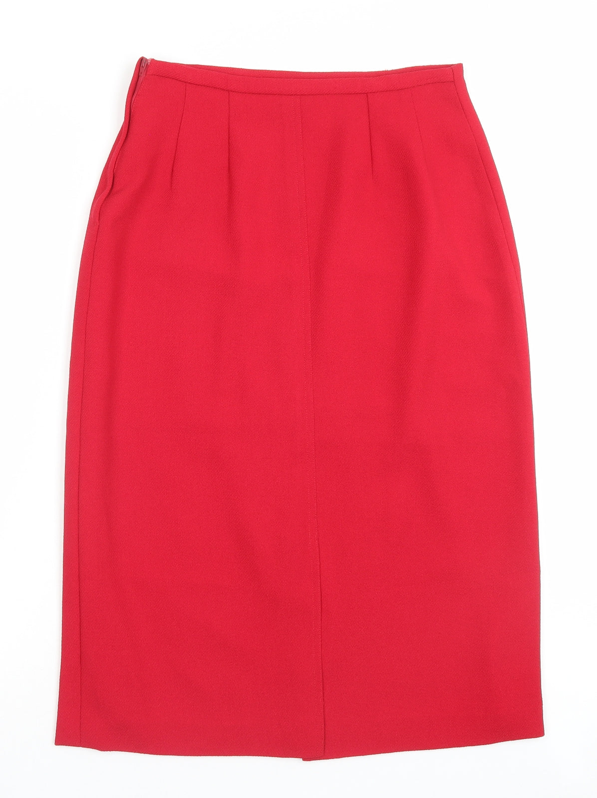 Michele H Womens Red Polyester A Line Skirt Size 30 in Zip