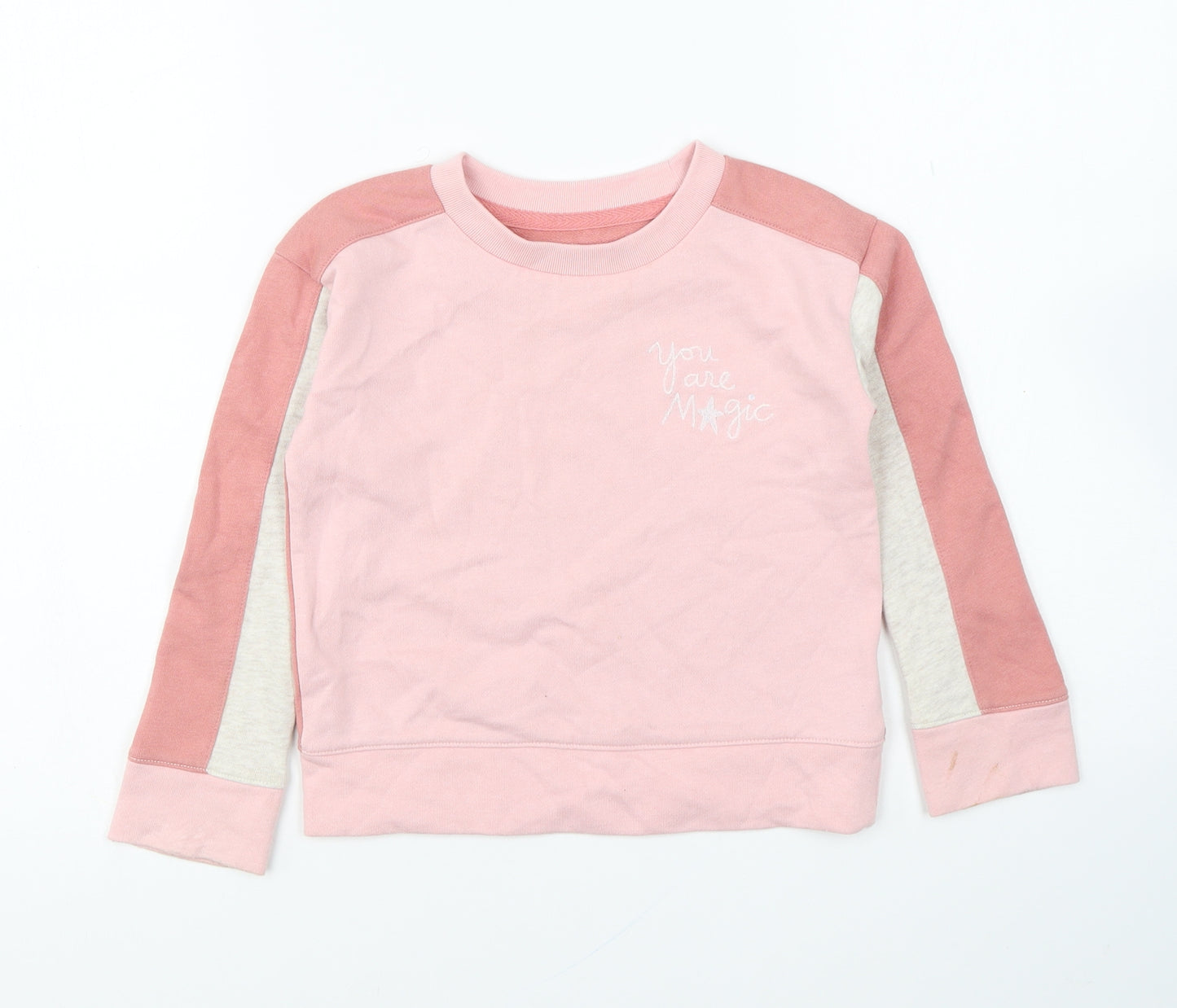 Gap Girls Pink Cotton Pullover Sweatshirt Size 4-5 Years Pullover - You Are Magic