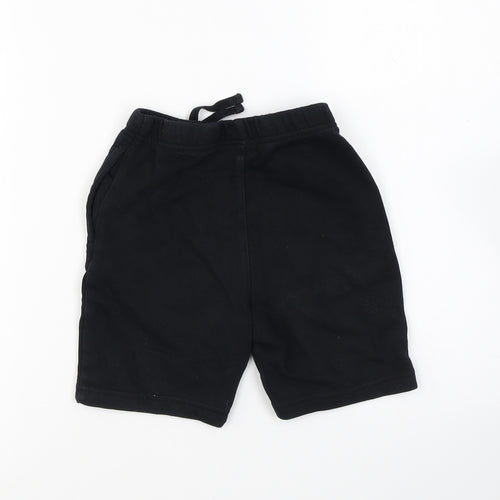 George Boys Black Cotton Sweat Shorts Size 4-5 Years Regular Drawstring