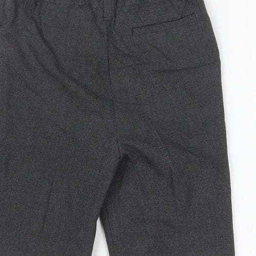 Marks and Spencer Boys Grey Polyester Cropped Trousers Size 5-6 Years Regular Zip