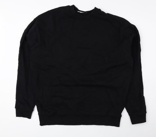 ASOS Mens Black Cotton Pullover Sweatshirt Size M