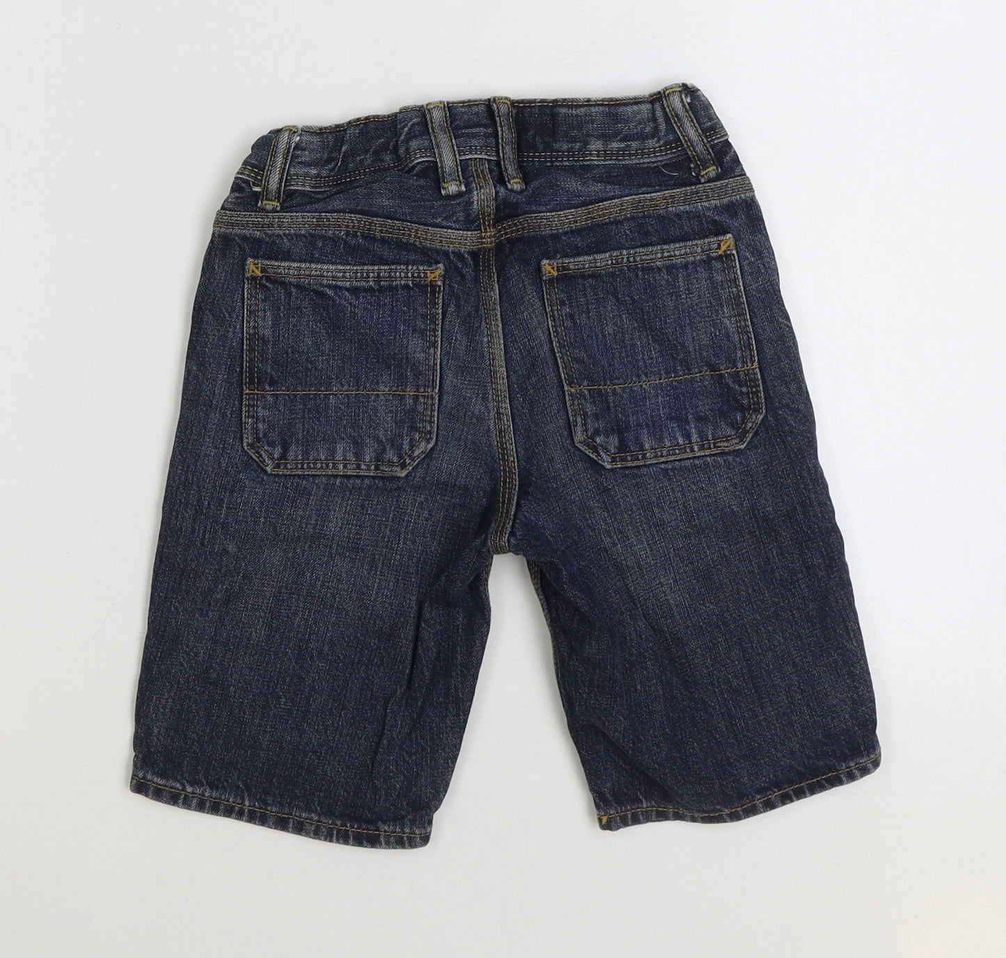 Gap Boys Blue Cotton Bermuda Shorts Size 7-8 Years Regular Zip