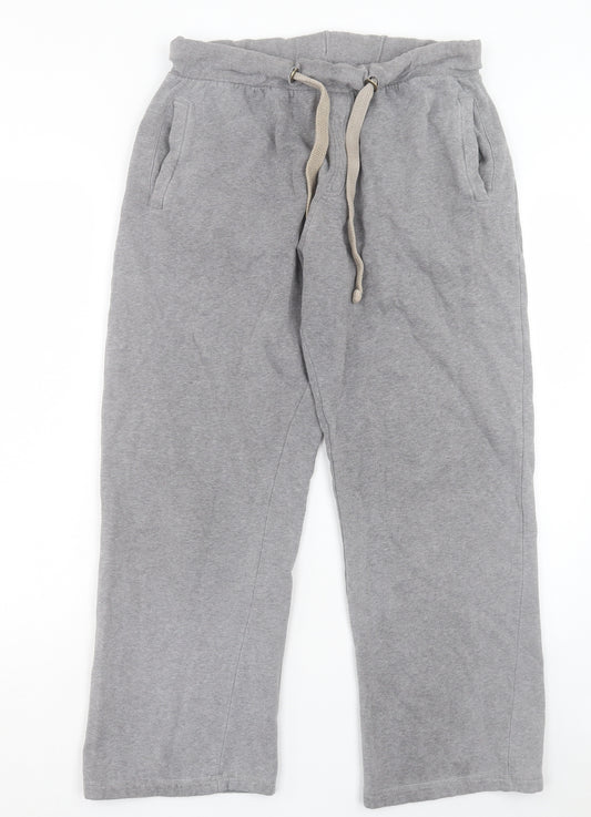 TU Mens Grey Cotton Jogger Trousers Size M L27 in Regular Drawstring
