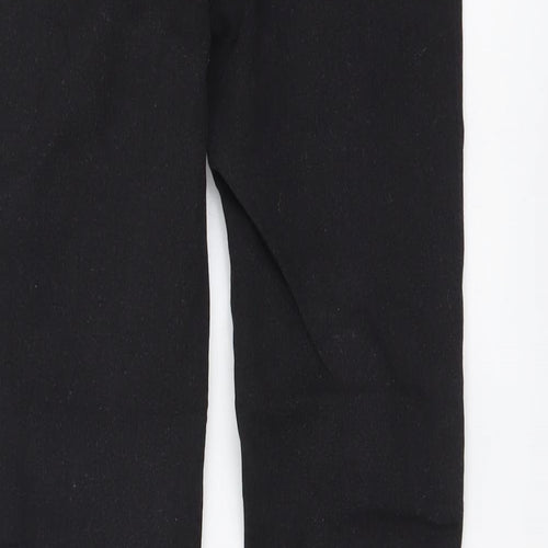 Denim & Co. Girls Black Cotton Skinny Jeans Size 12-13 Years Regular Button