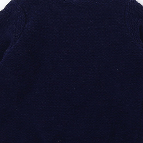 M&Co Boys Blue Round Neck Polyester Pullover Jumper Size 2-3 Years Pullover