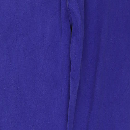 Ralph Lauren Womens Purple Viscose Trousers Size 8 L26 in Regular Zip