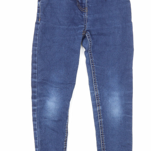 TU Girls Blue Cotton Skinny Jeans Size 8 Years Regular Zip