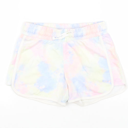 F&F Girls Multicoloured Cotton Sweat Shorts Size 11-12 Years Regular Drawstring