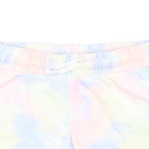 F&F Girls Multicoloured Cotton Sweat Shorts Size 11-12 Years Regular Drawstring