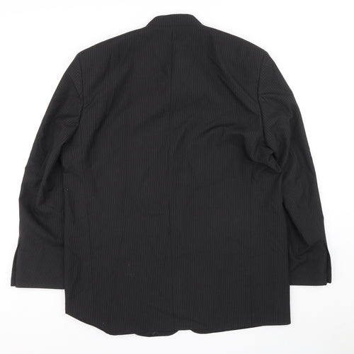 Classics Mens Black Striped Jacket Blazer Size M Button - Pin striped
