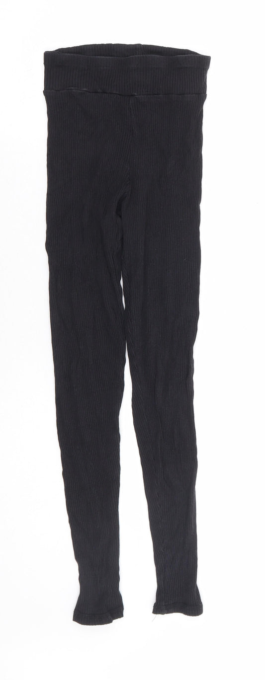 Divided by H&M Womens Black Cotton Jogger Leggings Size XS L25 in - Ribbed Legging