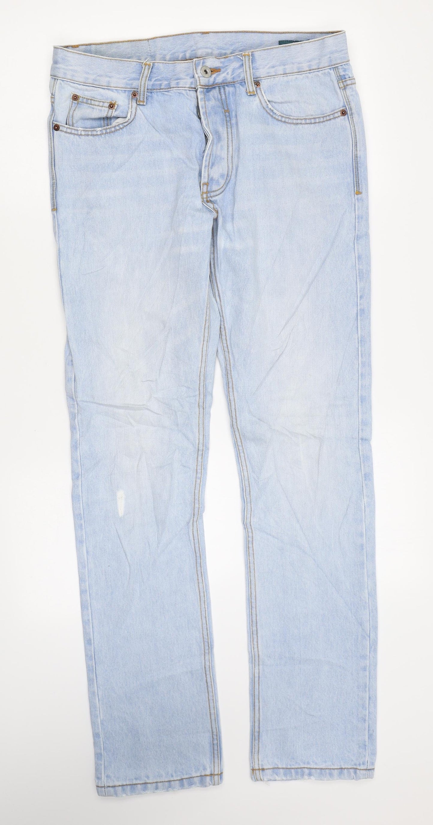 Bellfield Womens Blue Cotton Skinny Jeans Size 30 in L31 in Regular Zip