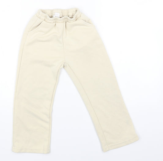 SheIn Boys Beige Polyester Jogger Trousers Size 5 Years Regular
