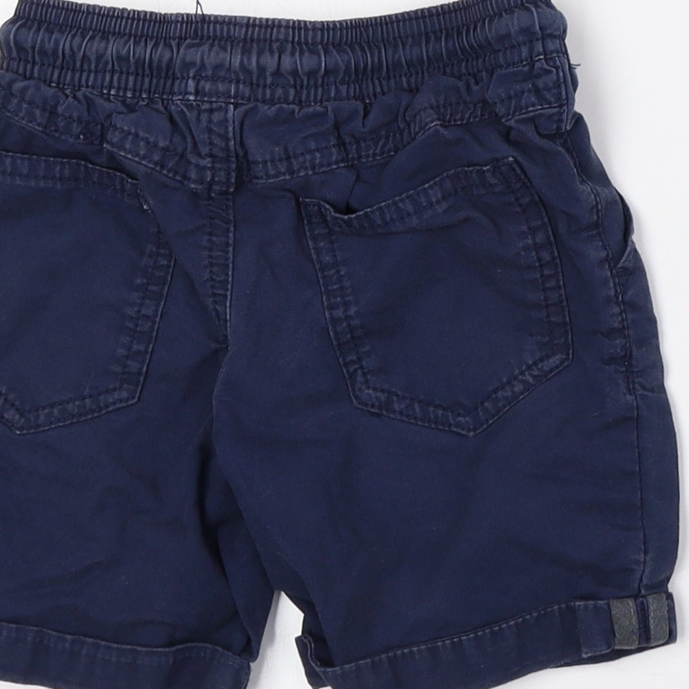 PEP & CO Boys Blue 100% Cotton Cargo Shorts Size 2-3 Years Regular Drawstring