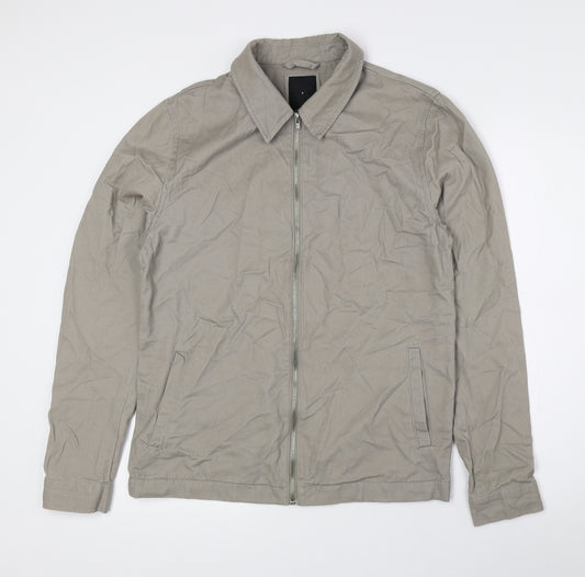 New Look Mens Grey Bomber Jacket Jacket Size S Zip