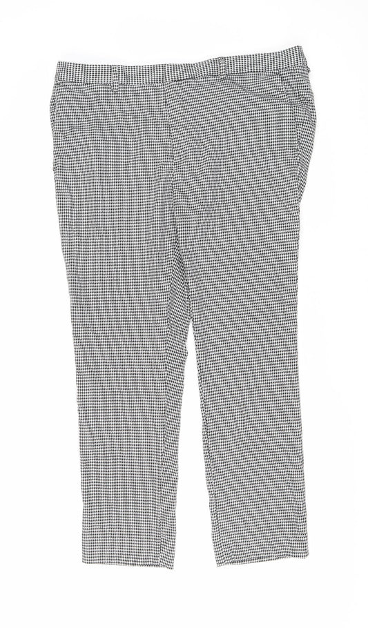 Burton Mens White Geometric Polyethylene Trousers Size 40 in L27 in Regular Zip