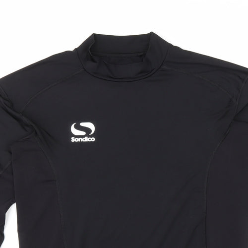Sondico Mens Black Polyester Pullover T-Shirt Size XL Mock Neck Pullover