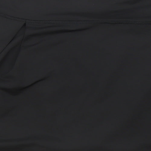 East Hong Womens Black Polyester Compression Shorts Size M L10 in Regular - Activewear Skort