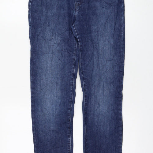 Wrangler Womens Blue Cotton Skinny Jeans Size 30 in L32 in Regular Zip