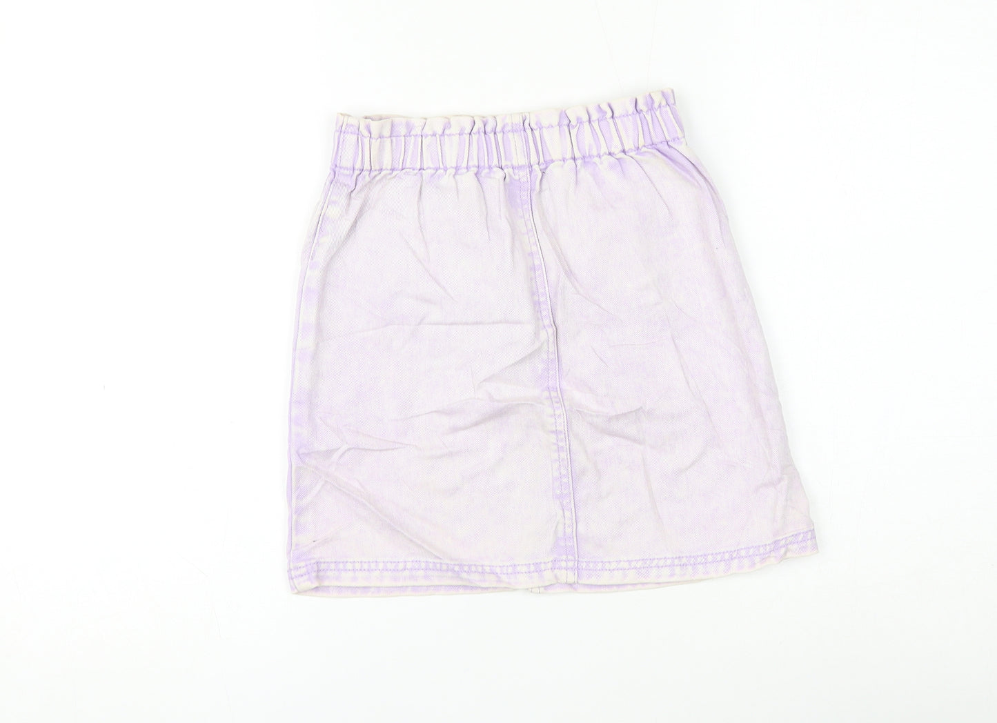 Nutmeg Girls Purple Cotton A-Line Skirt Size 10-11 Years Regular Pull On