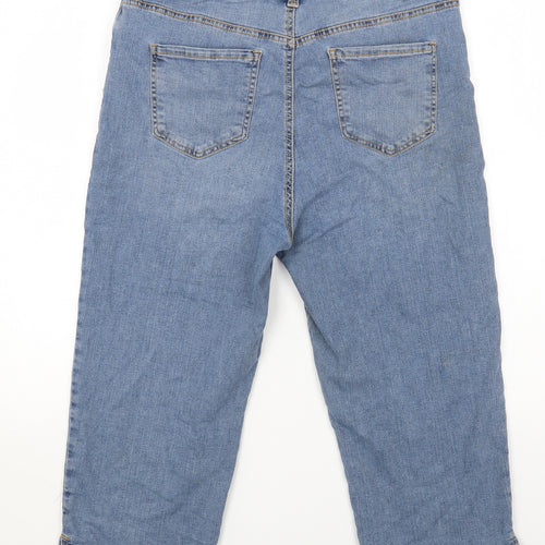 Gloria Vanderbilt Womens Blue Cotton Mom Jeans Size 12 L21 in Regular Zip